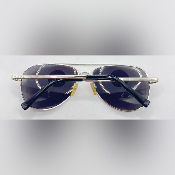 Calvin Klein R1595 Silver Pilot Sunglasses Frames - Picture 4 of 8